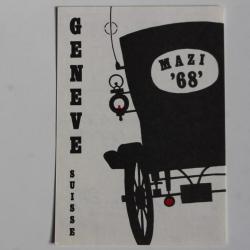 Carte postale QSL Radio Amateur Suisse Mazi 68 Gen&egrave;ve