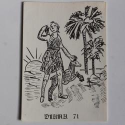 Carte postale QSL Radio Amateur Suisse Diana 71