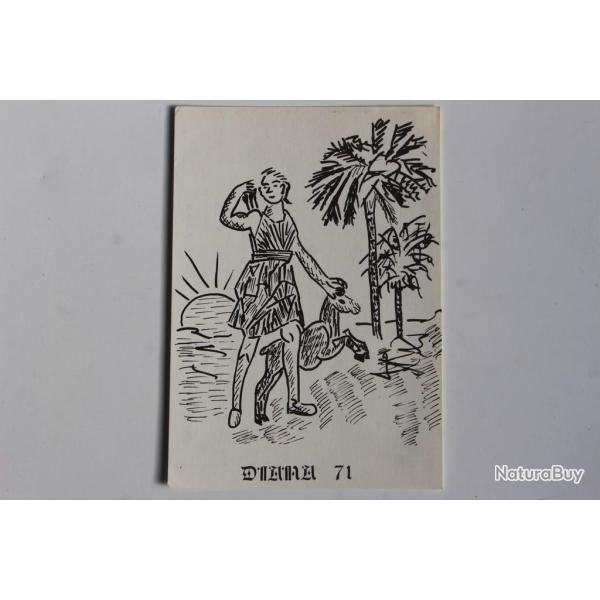 Carte postale QSL Radio Amateur Suisse Diana 71