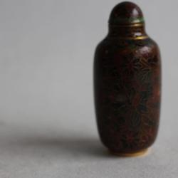 Ancien flacon a tabac &eacute;maux cloisonn&eacute;s Chine