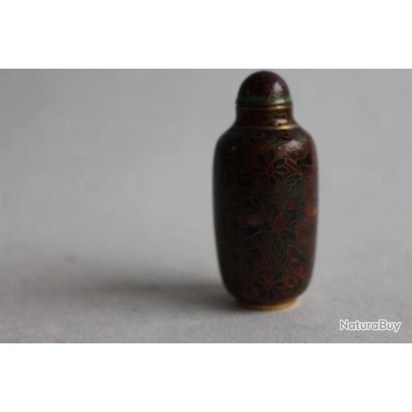 Ancien flacon a tabac �maux cloisonn�s Chine