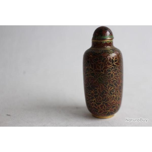 Ancien flacon a tabac �maux cloisonn�s Chine