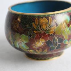 Petite coupe en &eacute;maux cloisonn&eacute;s Chine
