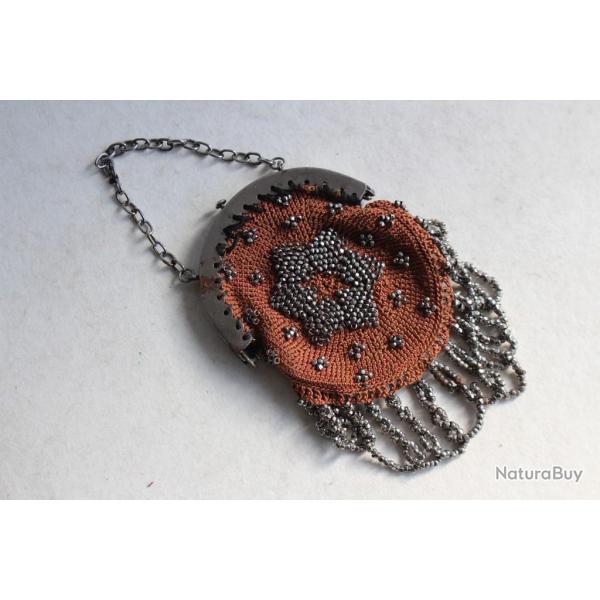 Bourse porte louis d'or XIXe si�cle perl� d'acier