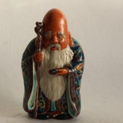 Sage chinois Shouxing porcelaine &eacute;maill&eacute;e Chine