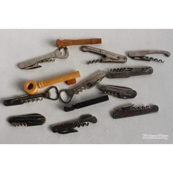 Lot 13 tire-bouchon publicitaires collection bistrot