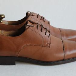 MACK OLDSON Chaussures à lacets homme cuir marron T43 Richelieu