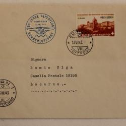 Enveloppe premier jour Poste Aérienne Suisse Pro Aero 1943