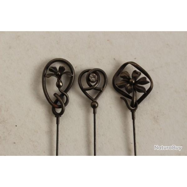 Trois �pingles � chapeau Art nouveau