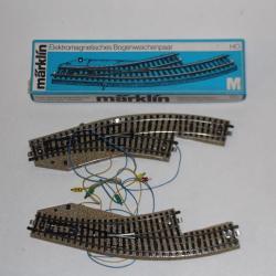 MARKLIN HO Paire d'aiguillages électromagnétiques enroulés Train