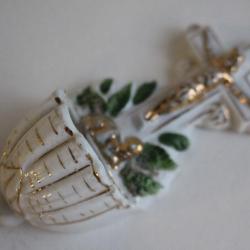 Bénitier ancien porcelaine