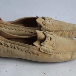 TOD'S mocassins daim beige chaussure femme T34,5
