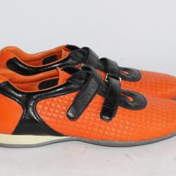 PRADA Baskets Chaussures à scratch noir orange T35