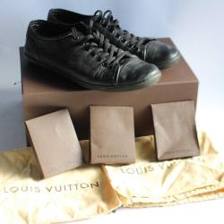 LOUIS VUITTON Sneaker Offshore cuir damier noir chaussures homme T9