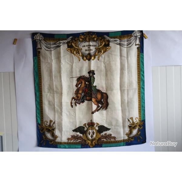 Foulard soie Les exercices de Mars 1662
