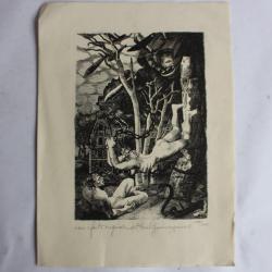 Eau forte originale Paul Guimezanès (1916-2001)