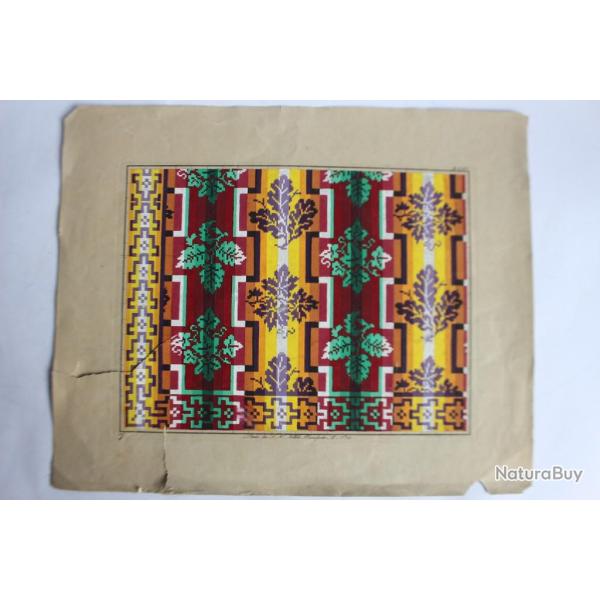 Carton tapisserie de Berlin L. W. Wittich XIXe sicle broderie couture