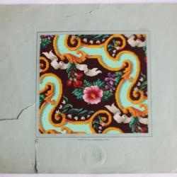 Carton tapisserie de Berlin SAJOU XIXe siècle broderie couture