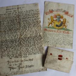 Anciens manuscrits Famille Klöpfer Armes blason Klepffer Allemagne