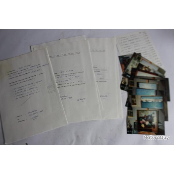 Factures et certificats authenticit Tableaux LEGUEN artiste peintre