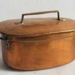 Ancienne daubière en cuivre casserole cuisine