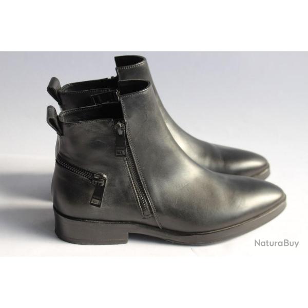 KENZO Bottines Totem cuir noir T38