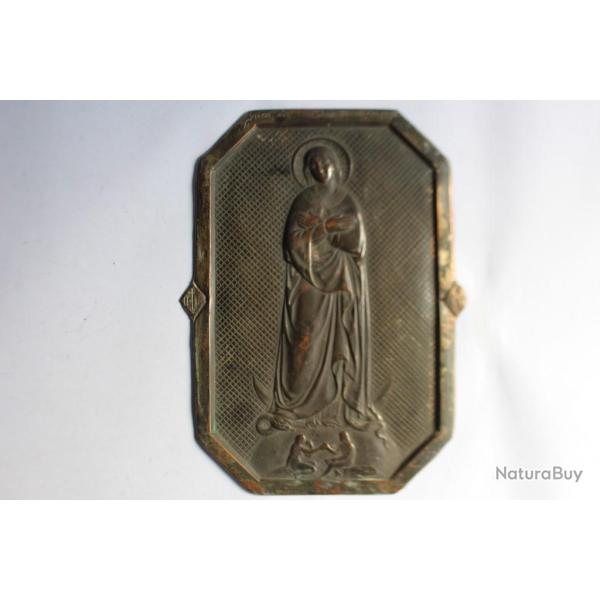 Ancien bas relief Vierge Marie Religion