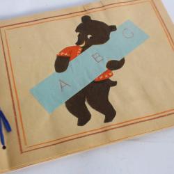 Cahier écolier abécédaire de fin d'année Noël 1949