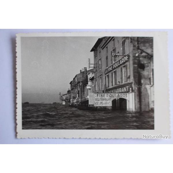 Carte photo St Laurent les Maeau Ain France Inondations 1955