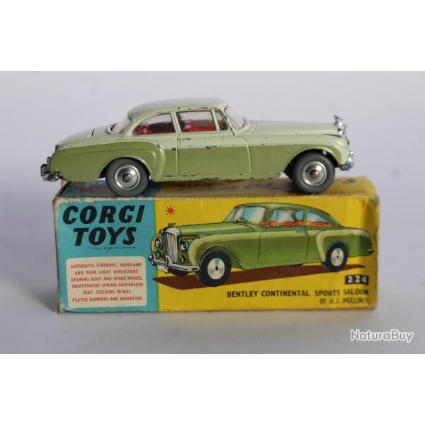 CORGI TOYS 224 Voiture Bentley continental sports saloon H.J. Mulliner