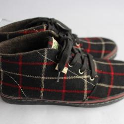 SIMPLE eco sneaks chaussures homme vintage à carreaux T43