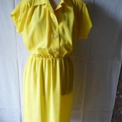 Robe TED LAPIDUS soie jaune T 40