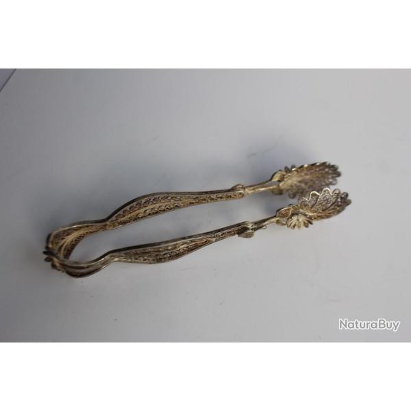 Pince � sucre argent filigrane