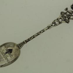 Petite cuillère souvenir Genève Ponts St-Gervais Suisse argent 1992