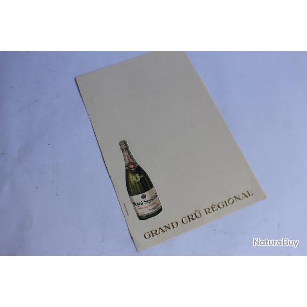 Menu gaufr� Royal Seyssel Grand cru r�gional Champagne