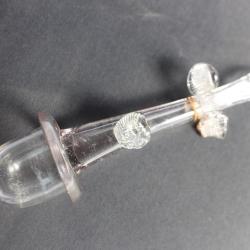 Bénitier verre transparent soufflé XIXe siècle Art populaire