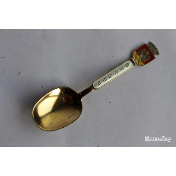 Cuill�re souvenir BERGEN argent vermeil �mail