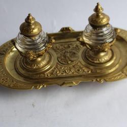 Grand encrier Bronze XIXe siècle objets de bureau