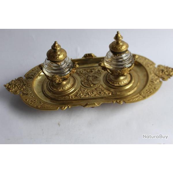 Grand encrier Bronze XIXe si�cle objets de bureau