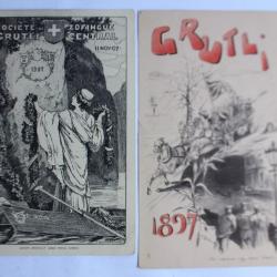 Programme Société étudiants Zofingue Grutli 1907 1897 Suisse