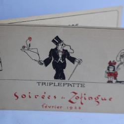 Programme théâtre Société étudiants Zofingue 1922 Suisse