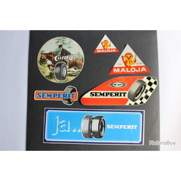Autocollants accessoires pneu automobiles Semperit Maloja Continental