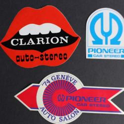 Autocollants accessoires automobiles Clarion Pionner car stereo