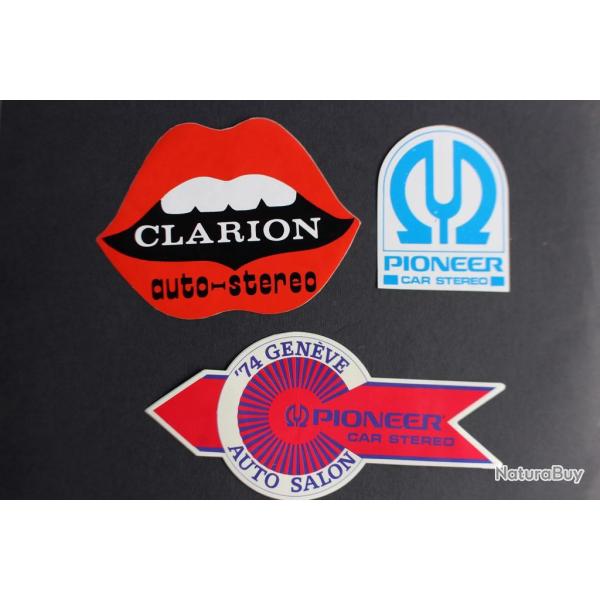 Autocollants accessoires automobiles Clarion Pionner car stereo