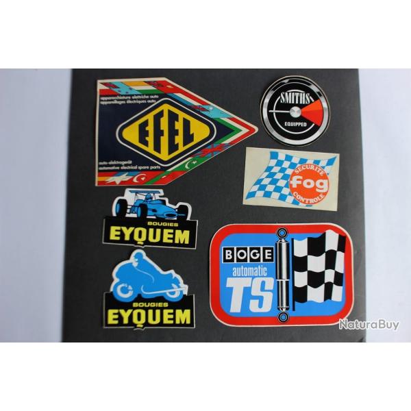 Autocollants accessoires automobiles Eyquem Boge Smiths Efel