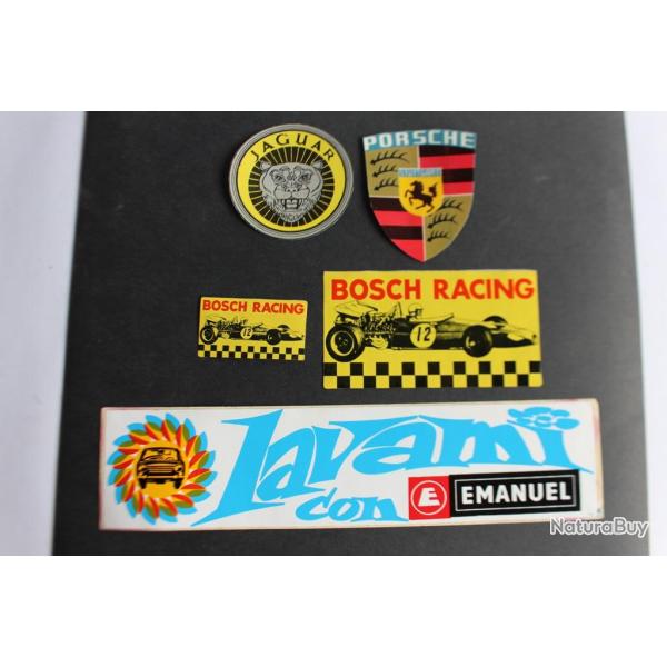 Autocollants automobiles Porsche Jaguar Bosch racing