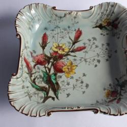 Coupe a fruits faience LUNEVILLE Keller & Guérin Campanule