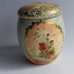 Fischer Budapest Boite faïence angelots coquelicots blés