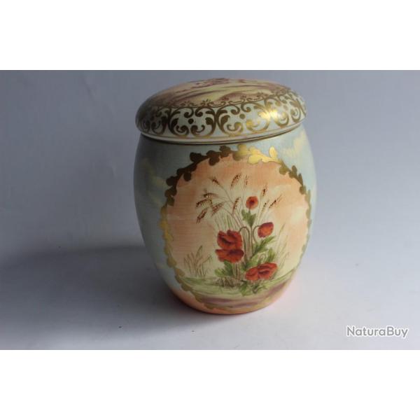 Fischer Budapest Boite fa�ence angelots coquelicots bl�s