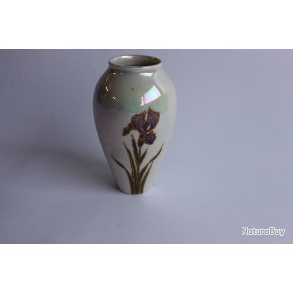 Vase porcelaine Art nouveau Iris